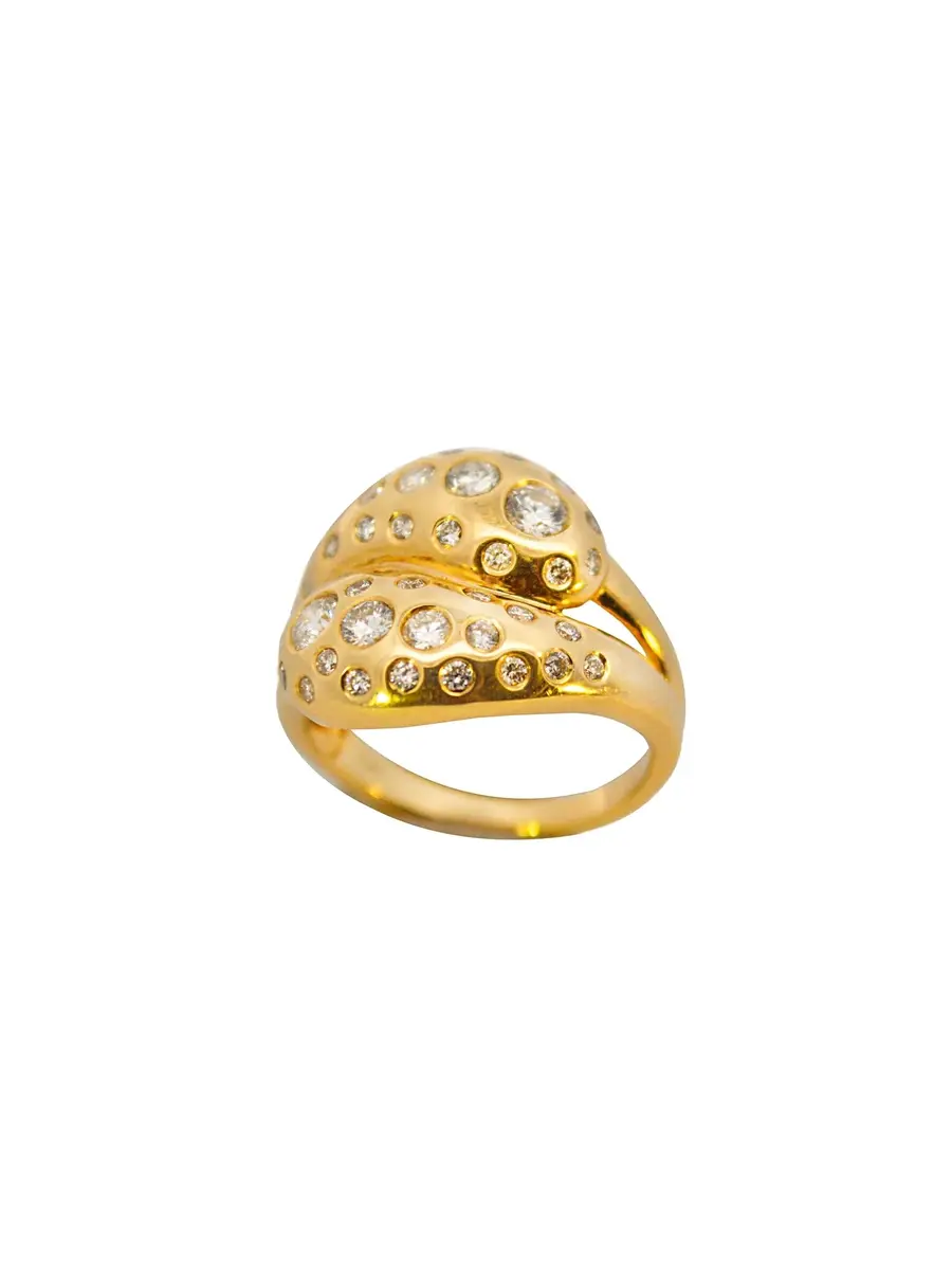 Wish Fine Jewelry 2.09ct Diamond 14K Gold Studded Dome Ring | Thumbnail 2