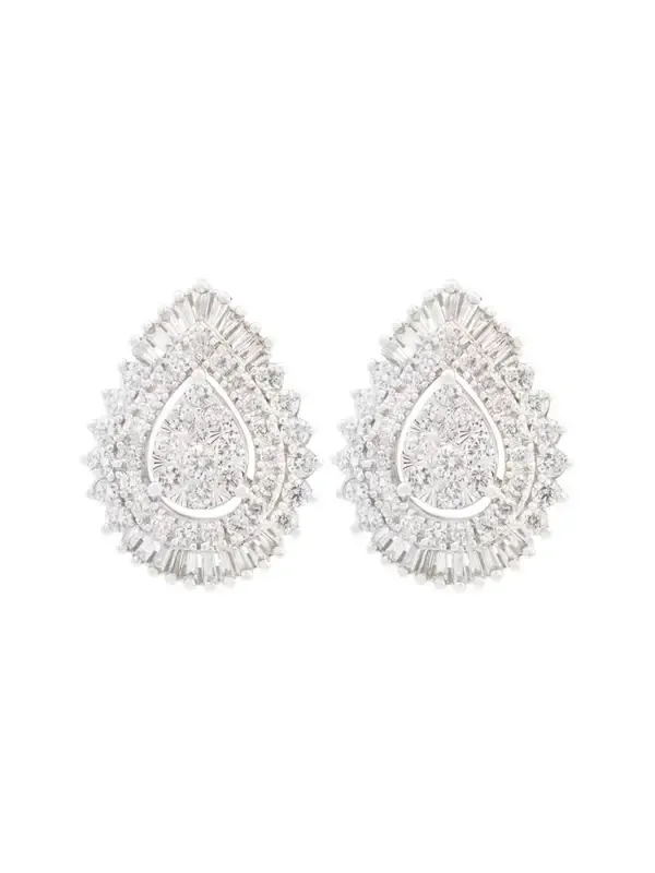 2.0ct Diamond 14K Gold Cluster Pear Stud Earrings 2.0ct Diamond 14K Gold Cluster Pear Stud Earrings