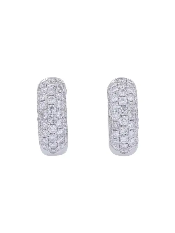 2.0ct Diamond 18K Gold Chunky Pave Huggie Hoop Earrings 2.0ct Diamond 18K Gold Chunky Pave Huggie Hoop Earrings