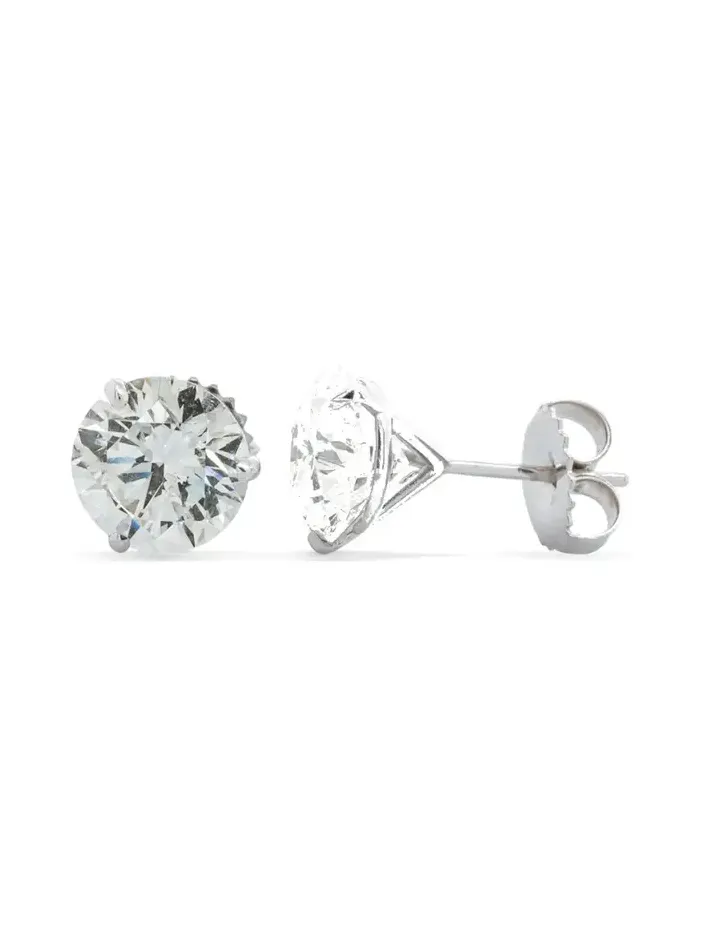 2.0ct Diamond 18K Gold Stud Martini Setting Earrings