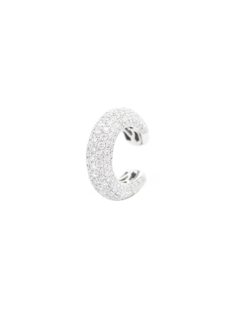 Wish Fine Jewelry 2.10ct Diamond 18K Gold Multi Row Pave Ear Cuff