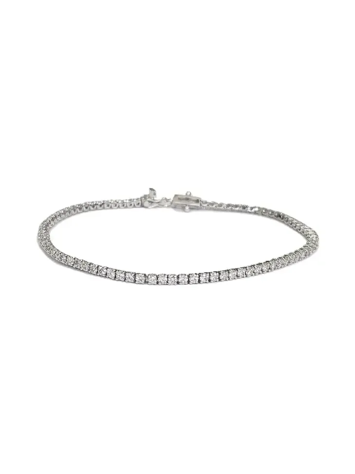 2.14ct Diamond 18K Gold Tennis Bracelet