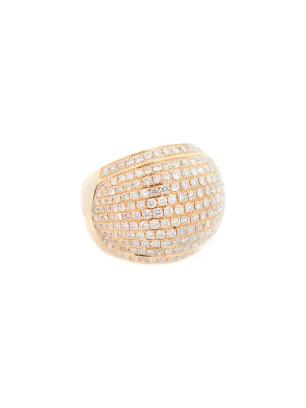 2.15ct Diamond 18K Gold Pave Dome Ring