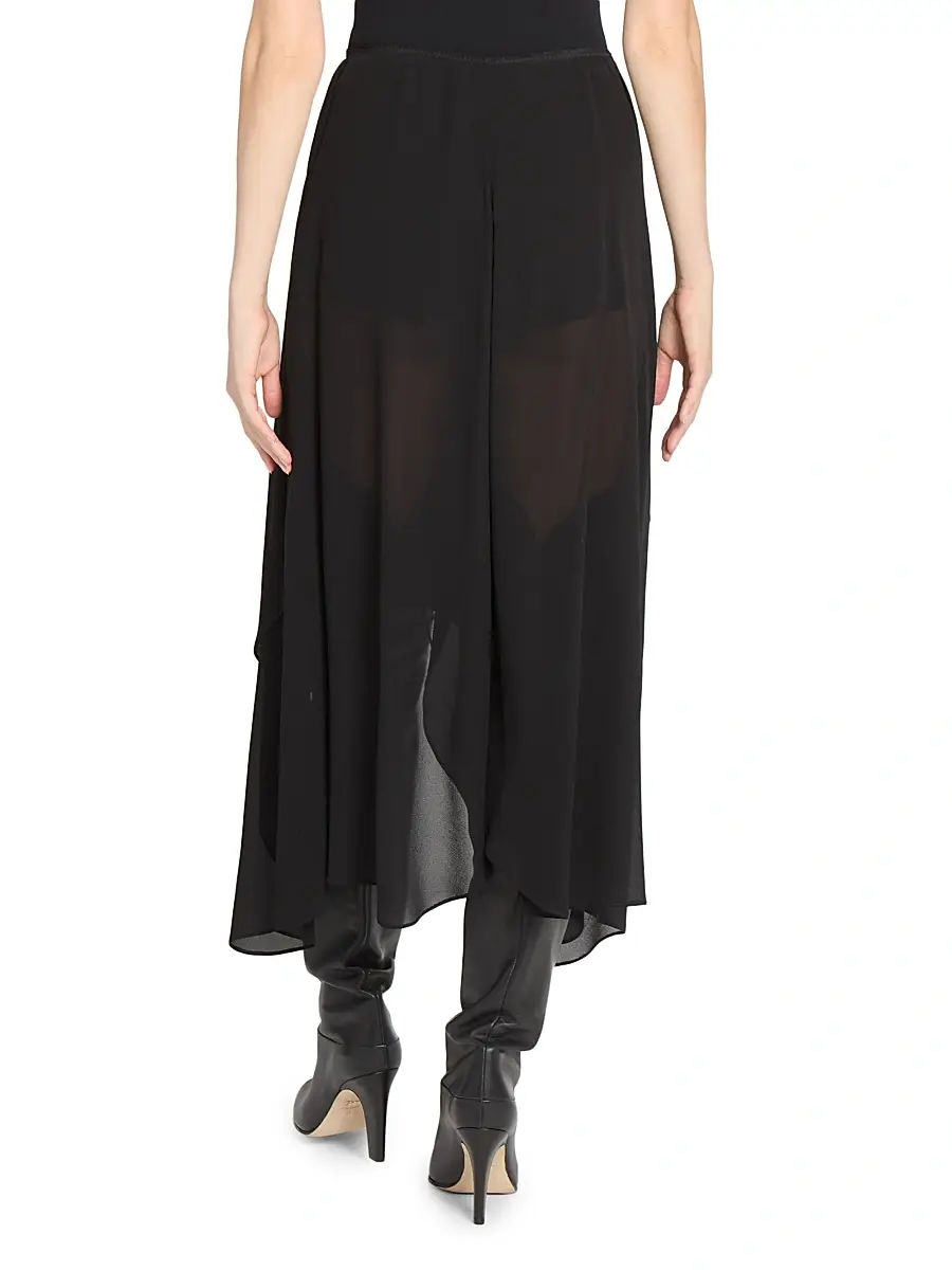 Chloé Women's Silk Chiffon Asymmetric Skirt - Black | Thumbnail 5 Chloé Women's Silk Chiffon Asymmetric Skirt - Black | Thumbnail 5