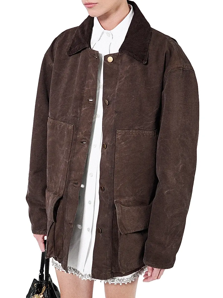 Prada Women's Canvas Jacket - Brown | Thumbnail 3