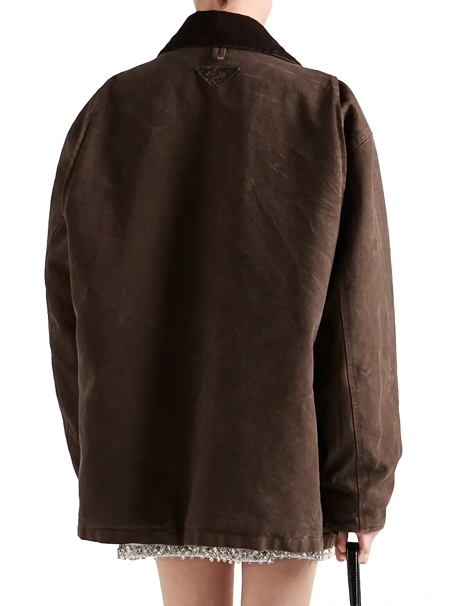 Prada Women's Canvas Jacket - Brown | Thumbnail 5