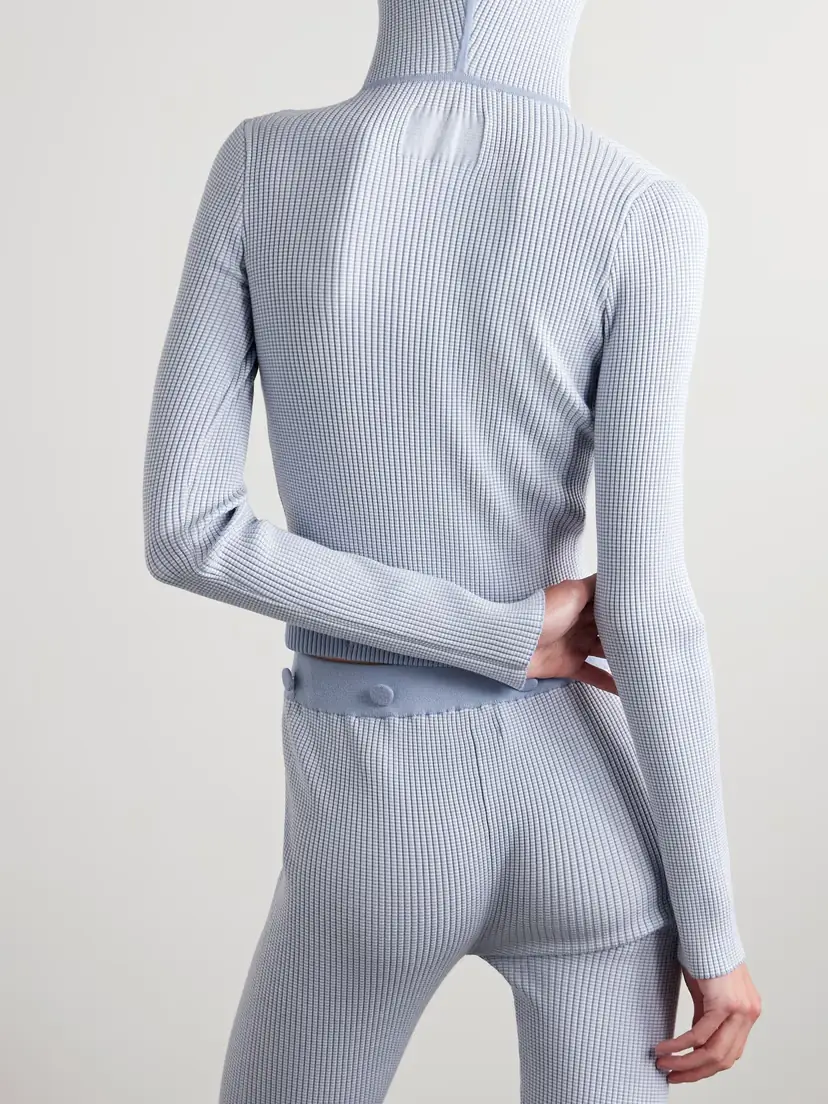 Guest In Residence Speed Skate Ribbed Striped Merino Wool-blend Hoodie | Thumbnail 4 Guest In Residence Speed Skate Ribbed Striped Merino Wool-blend Hoodie | Thumbnail 4