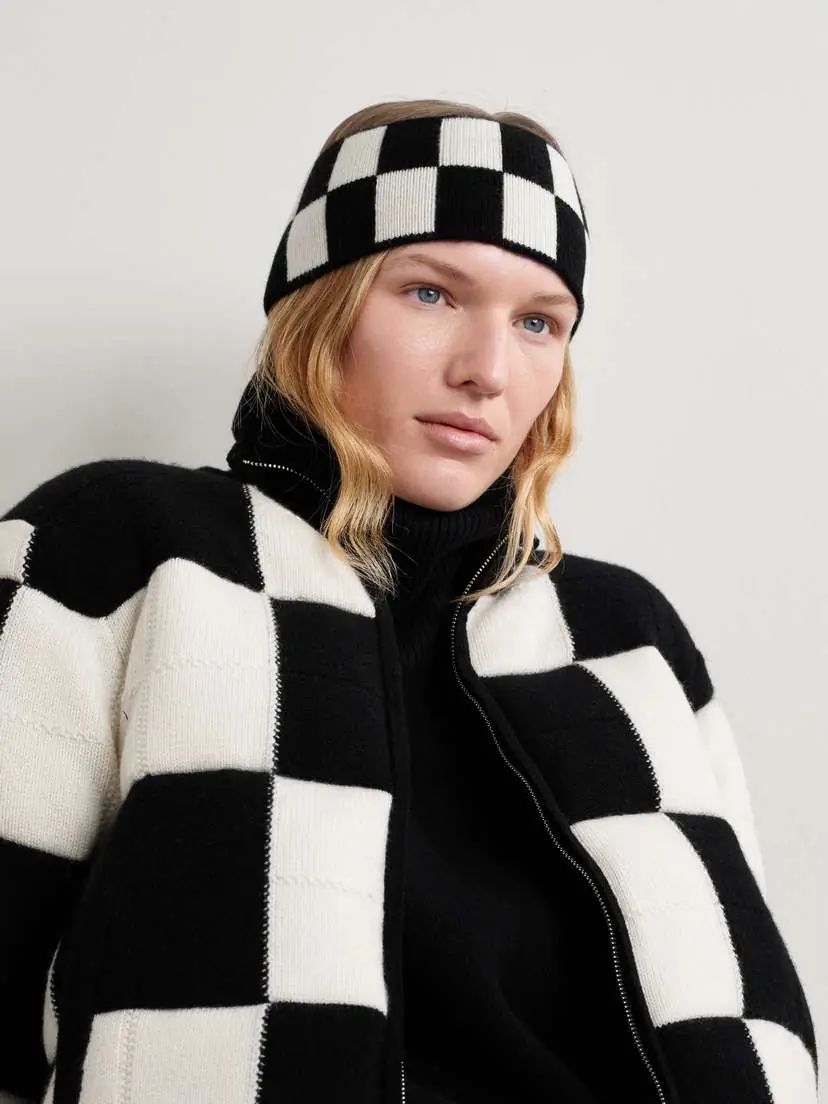 Guest In Residence Checked Cashmere Headband | Thumbnail 2 Guest In Residence Checked Cashmere Headband | Thumbnail 2