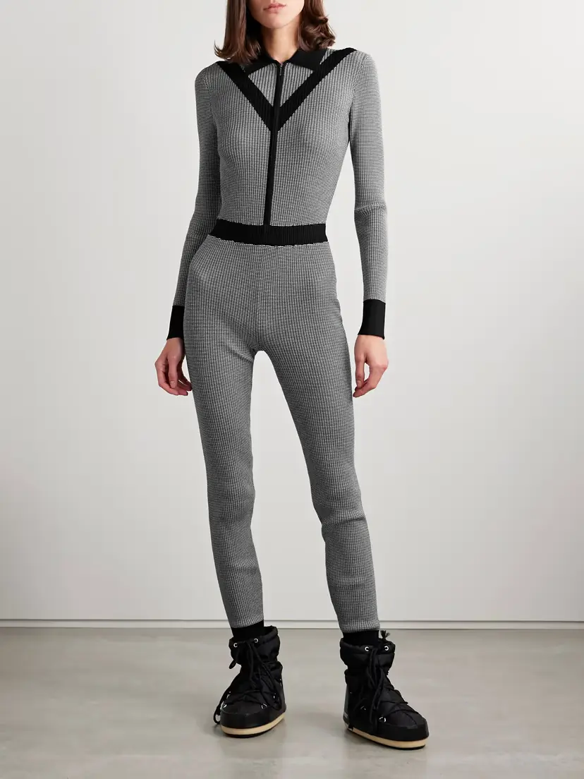 Guest In Residence Speed Skate Ribbed Striped Merino Wool-blend Jumpsuit | Thumbnail 3 Guest In Residence Speed Skate Ribbed Striped Merino Wool-blend Jumpsuit | Thumbnail 3