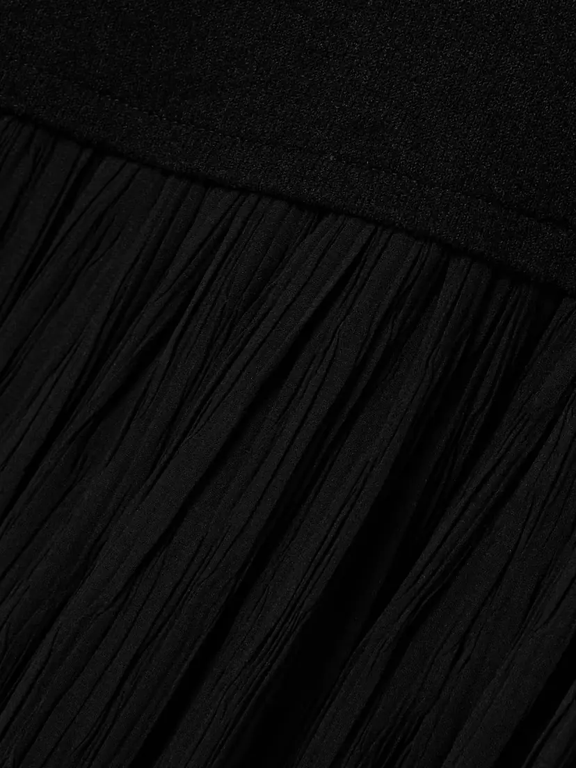 Proenza Schouler Cora One-shoulder Stretch-knit And Pleated Crepon Maxi Dress | Thumbnail 4 Proenza Schouler Cora One-shoulder Stretch-knit And Pleated Crepon Maxi Dress | Thumbnail 4