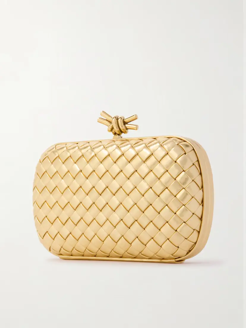 Bottega Veneta Knot Padded Intrecciato Metallic Leather Clutch | Thumbnail 3 Bottega Veneta Knot Padded Intrecciato Metallic Leather Clutch | Thumbnail 3