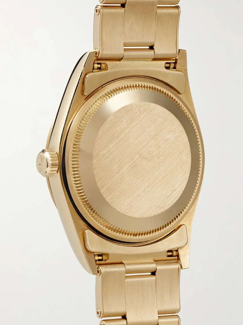 Stephanie Windsor + Rolex Vintage 1991 Oyster Perpetual Date Automatic 34mm 18-karat Gold Watch | Thumbnail 4 Stephanie Windsor + Rolex Vintage 1991 Oyster Perpetual Date Automatic 34mm 18-karat Gold Watch | Thumbnail 4
