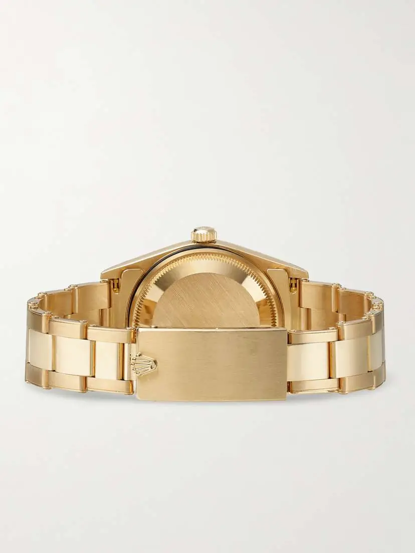 Stephanie Windsor + Rolex Vintage 1991 Oyster Perpetual Date Automatic 34mm 18-karat Gold Watch | Thumbnail 6 Stephanie Windsor + Rolex Vintage 1991 Oyster Perpetual Date Automatic 34mm 18-karat Gold Watch | Thumbnail 6
