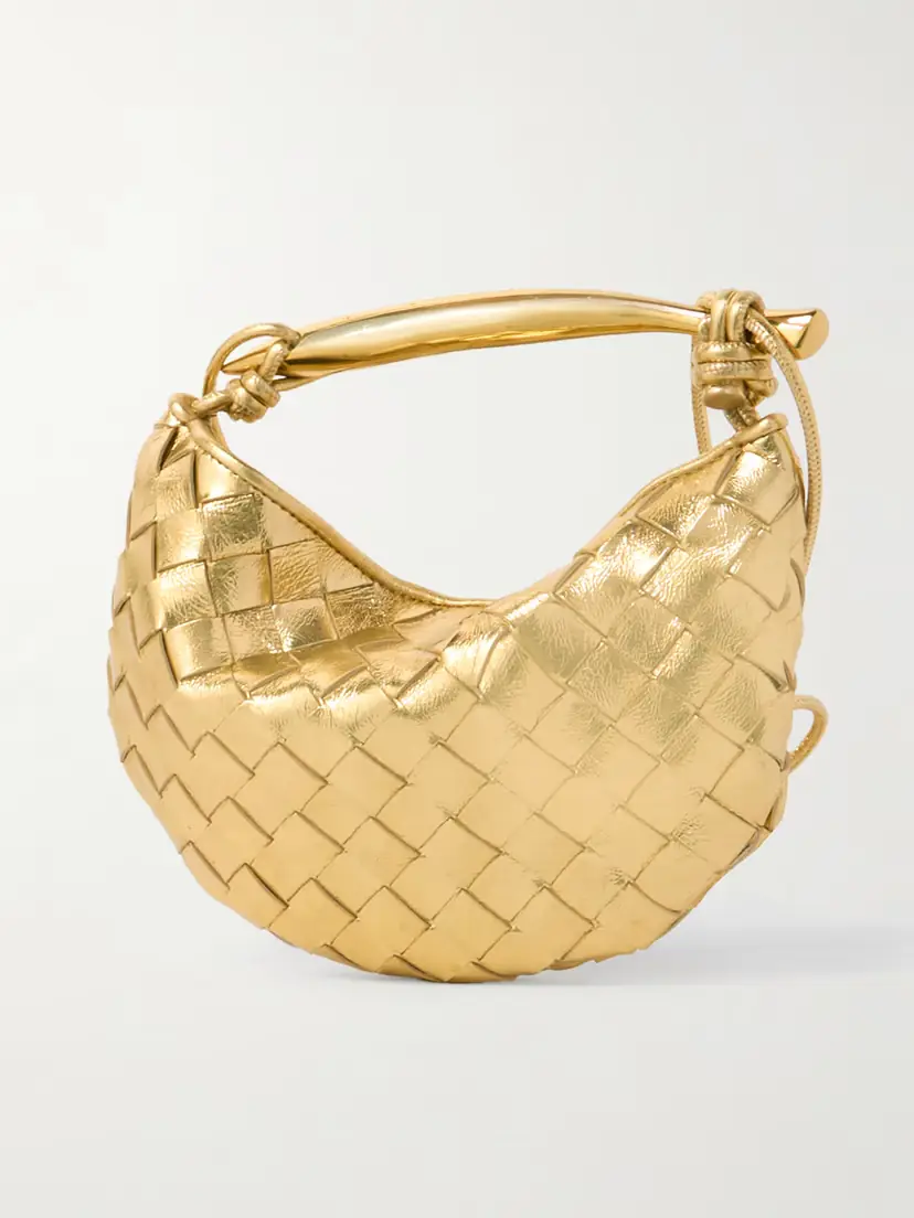 Bottega Veneta Sardine Mini Intrecciato Metallic Leather Shoulder Bag | Thumbnail 3
