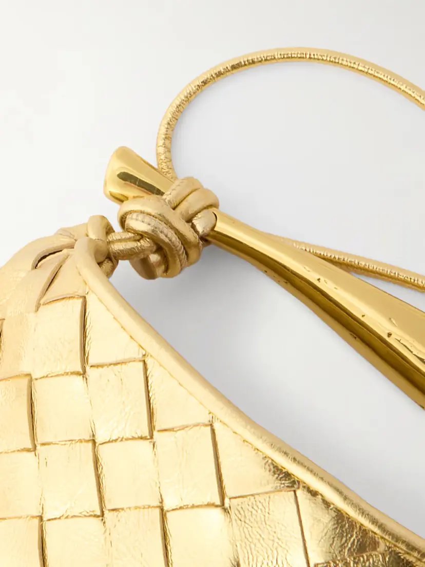 Bottega Veneta Sardine Mini Intrecciato Metallic Leather Shoulder Bag | Thumbnail 4