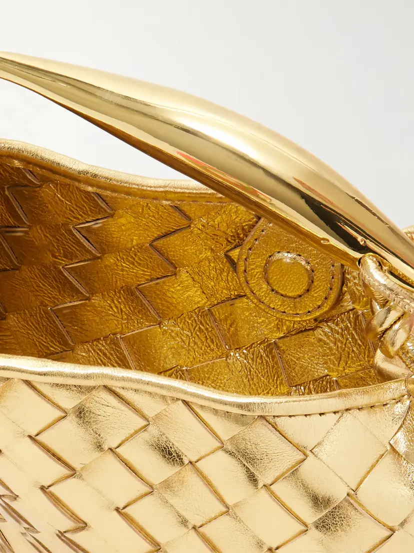 Bottega Veneta Sardine Mini Intrecciato Metallic Leather Shoulder Bag | Thumbnail 5
