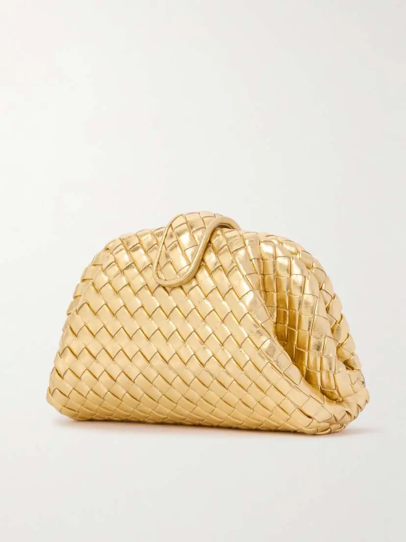 Bottega Veneta Lauren 1980 Small Intrecciato Metallic Leather Clutch | Thumbnail 3 Bottega Veneta Lauren 1980 Small Intrecciato Metallic Leather Clutch | Thumbnail 3