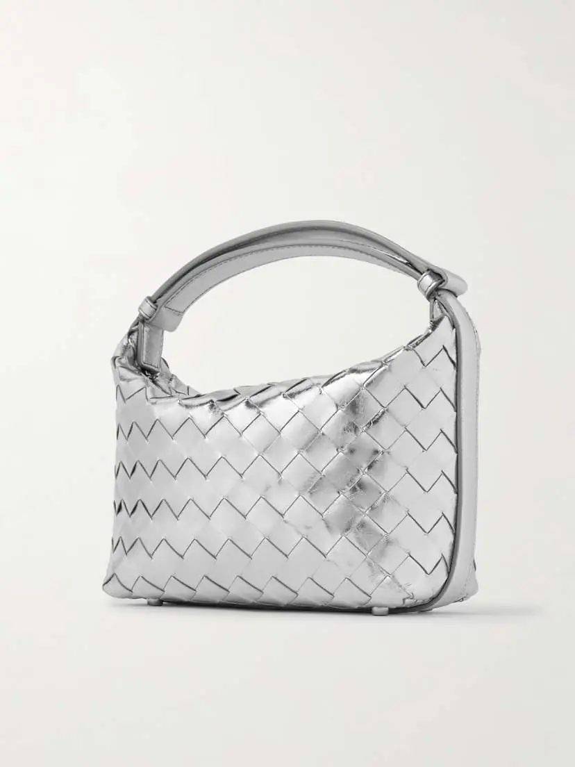 Bottega Veneta Wallace Mini Intrecciato Metallic Leather Shoulder Bag | Thumbnail 3 Bottega Veneta Wallace Mini Intrecciato Metallic Leather Shoulder Bag | Thumbnail 3