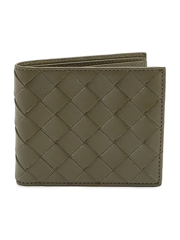 Men's Intrecciato Leather Bifold Wallet Men's Intrecciato Leather Bifold Wallet