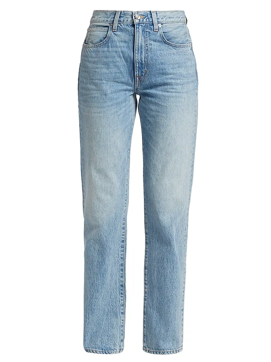 SLVRLAKE Women's London High-Rise Straight-Leg Jeans