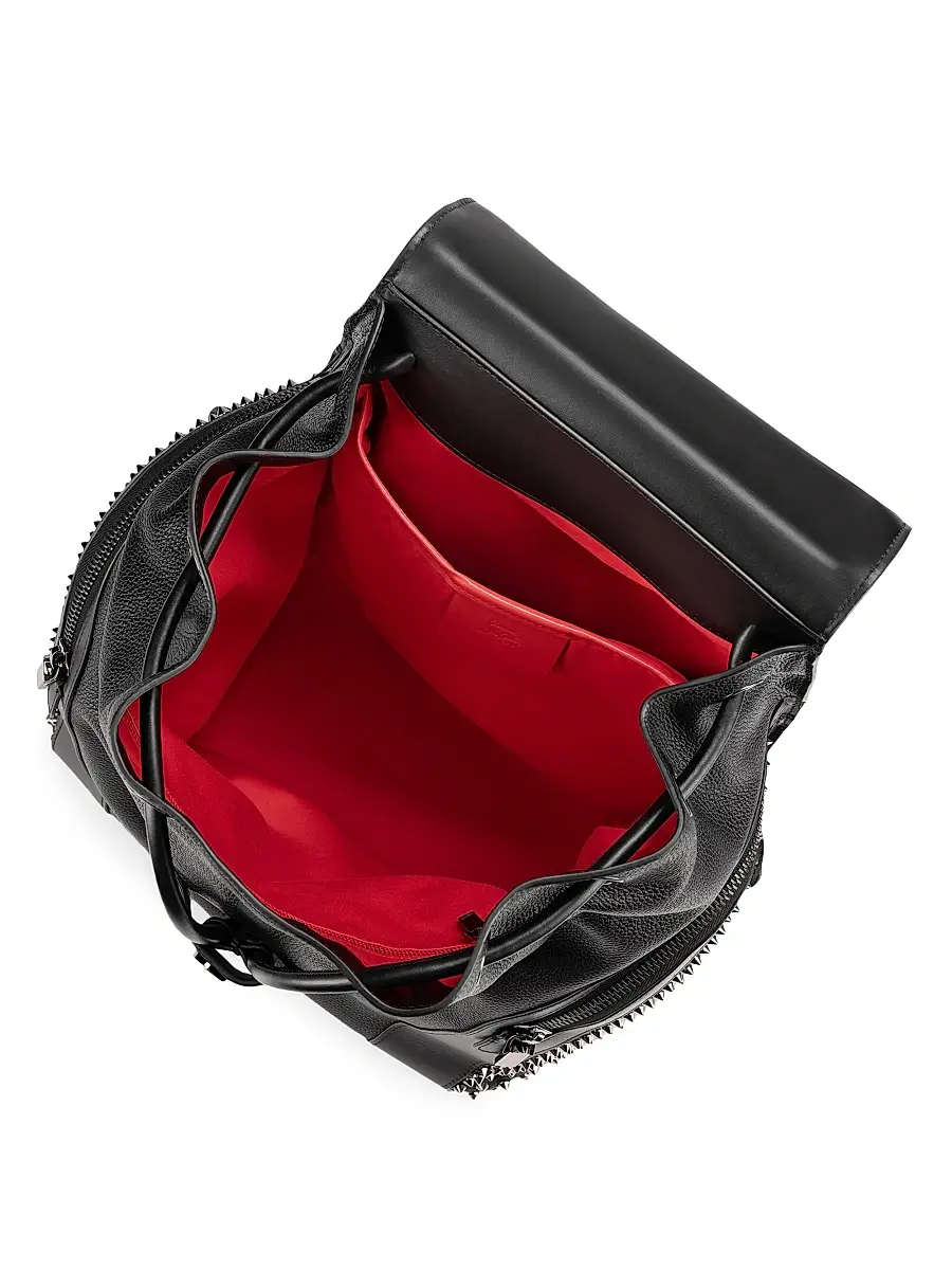 Christian Louboutin Men's Funky Calfskin Backpack - Black | Thumbnail 4 Christian Louboutin Men's Funky Calfskin Backpack - Black | Thumbnail 4