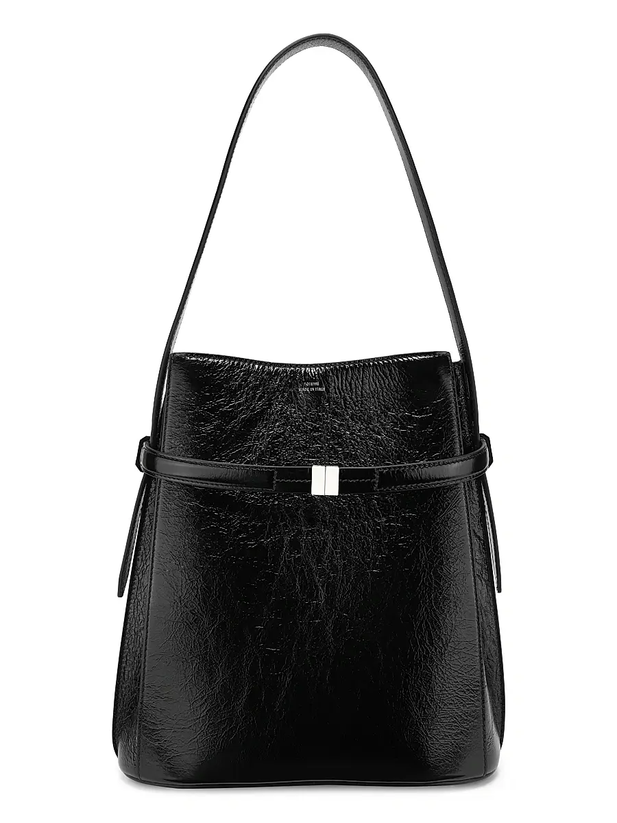 Women's Belted Naplak-Leather Bucket Bag Women's Belted Naplak-Leather Bucket Bag