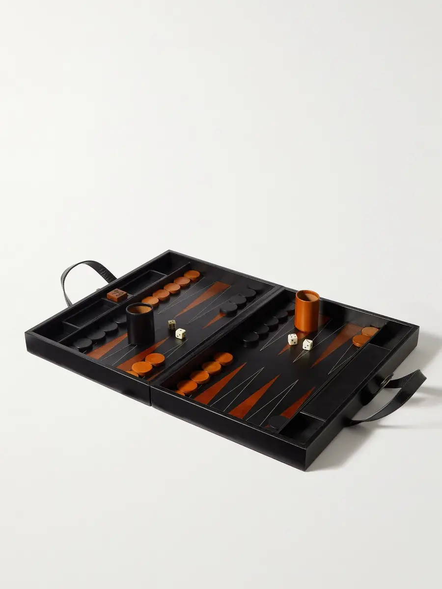 The Conran Shop Tavla Leather Backgammon Set - Men | Thumbnail 4