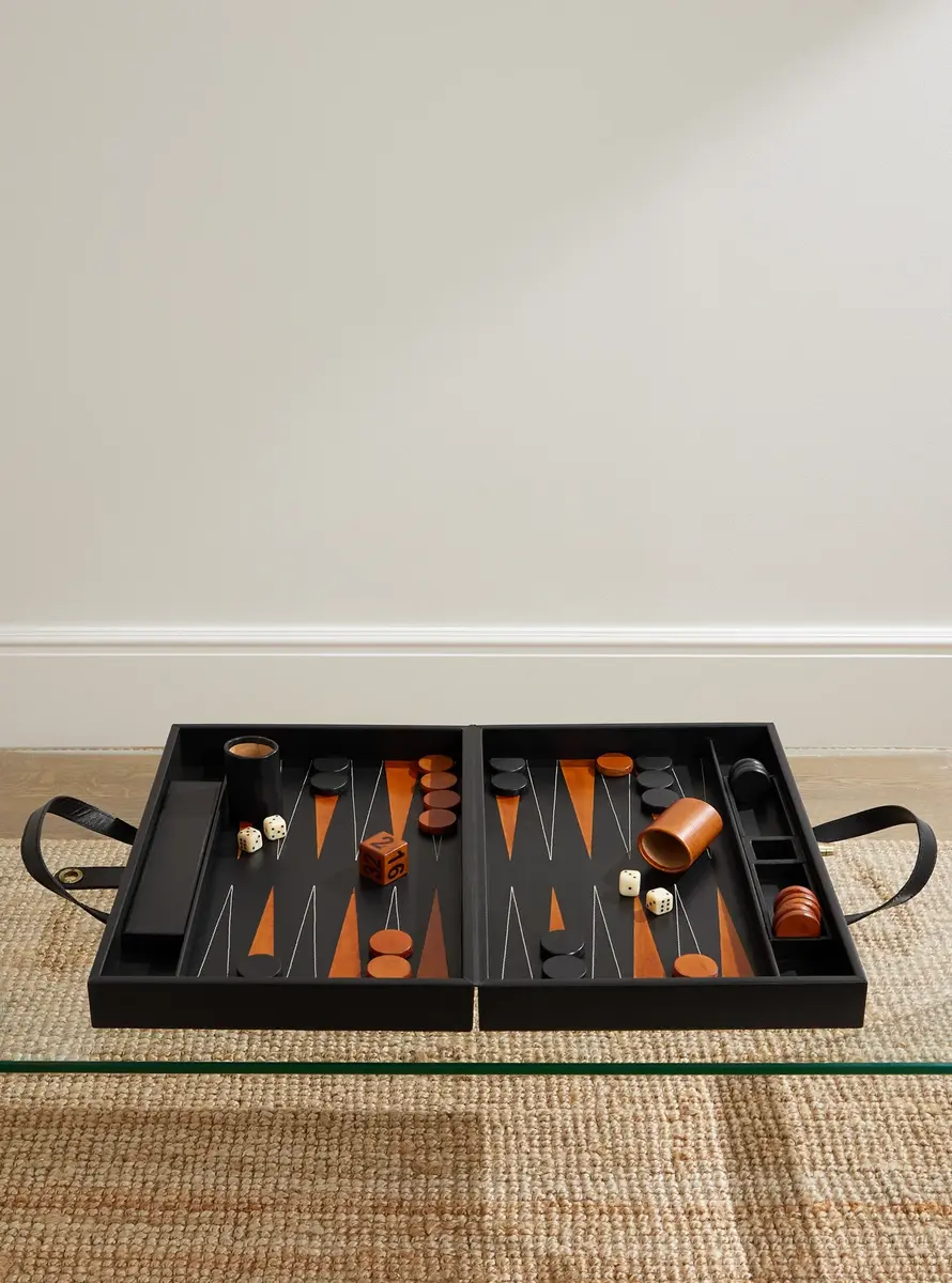 The Conran Shop Tavla Leather Backgammon Set - Men