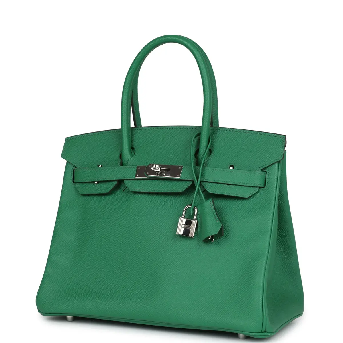 HERMÈS Pre-owned Hermes Birkin 30 Cactus Epsom Palladium Hardware | Thumbnail 3