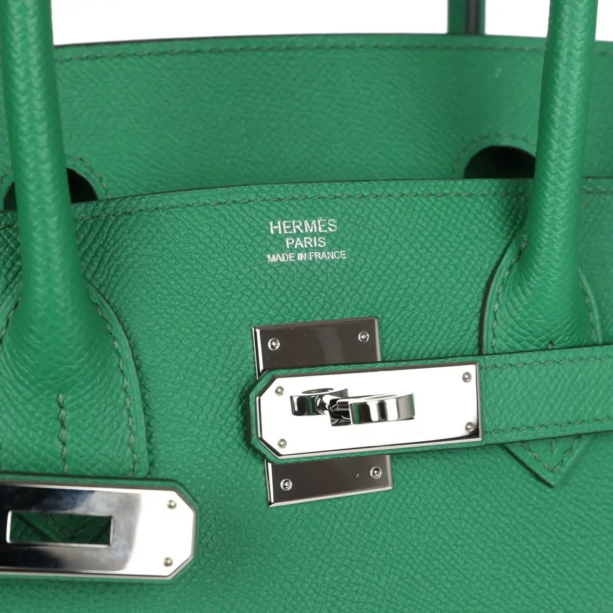 HERMÈS Pre-owned Hermes Birkin 30 Cactus Epsom Palladium Hardware | Thumbnail 7