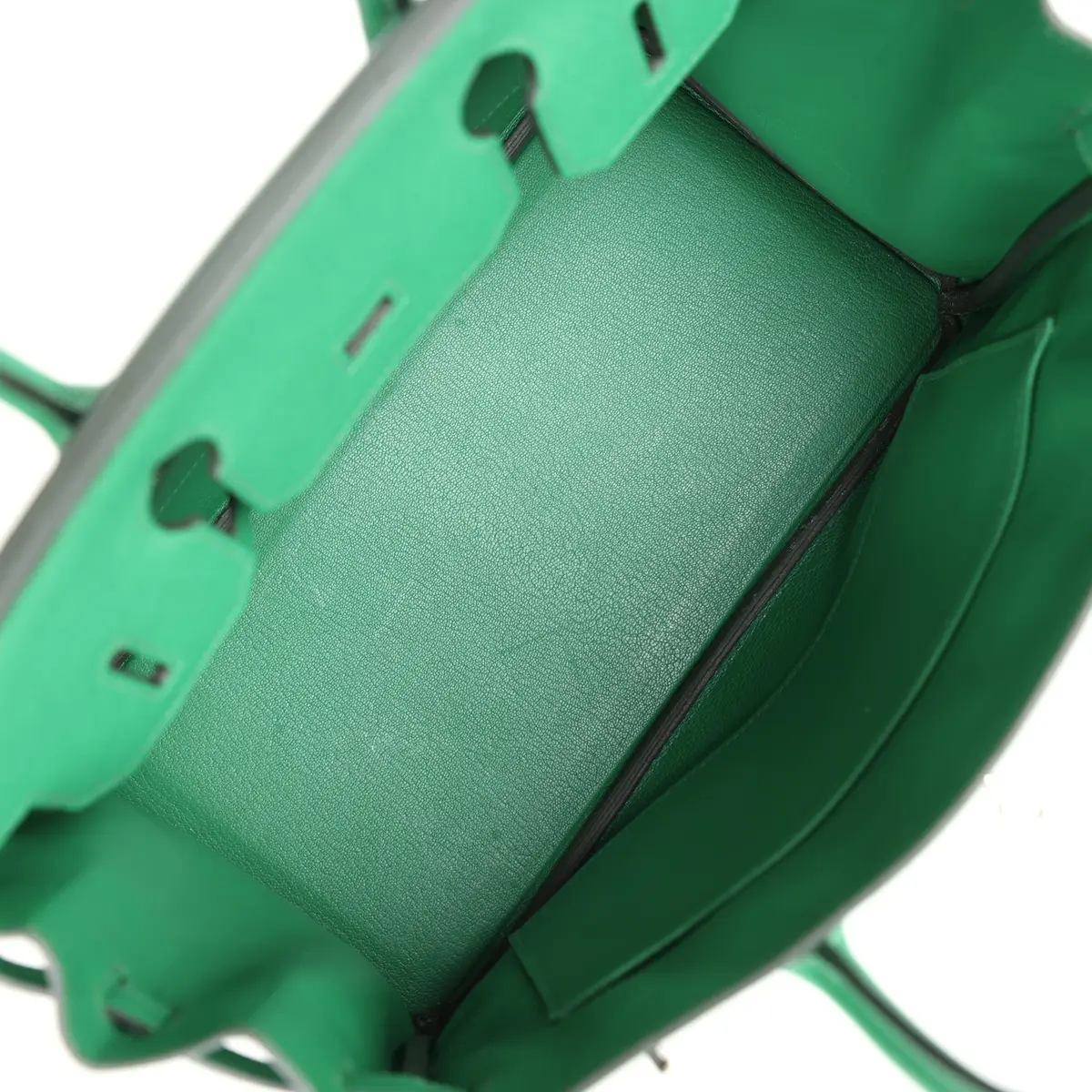 HERMÈS Pre-owned Hermes Birkin 30 Cactus Epsom Palladium Hardware | Thumbnail 8