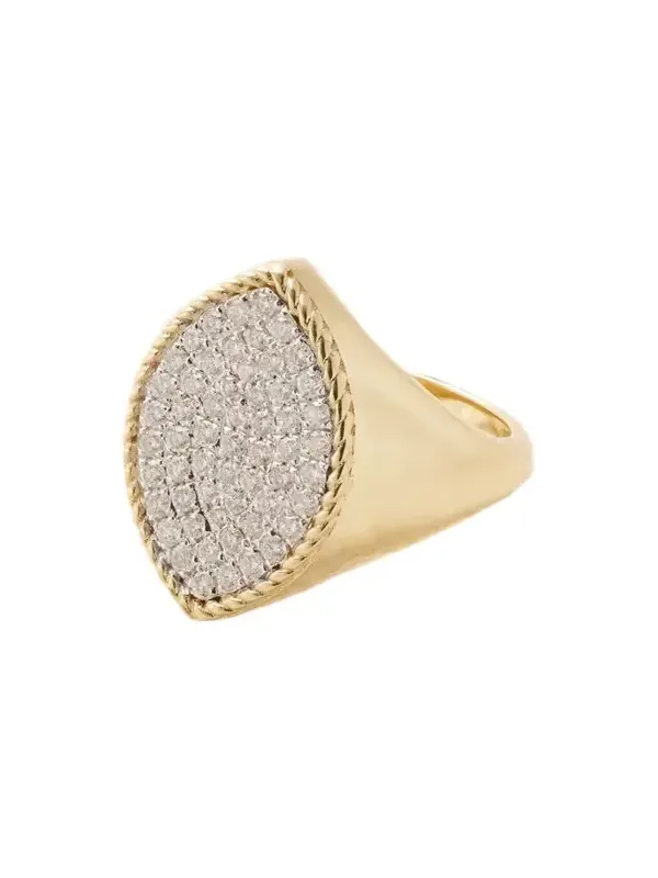 Chevalière Marquise 18-karat Gold Diamond Signet Ring Chevalière Marquise 18-karat Gold Diamond Signet Ring