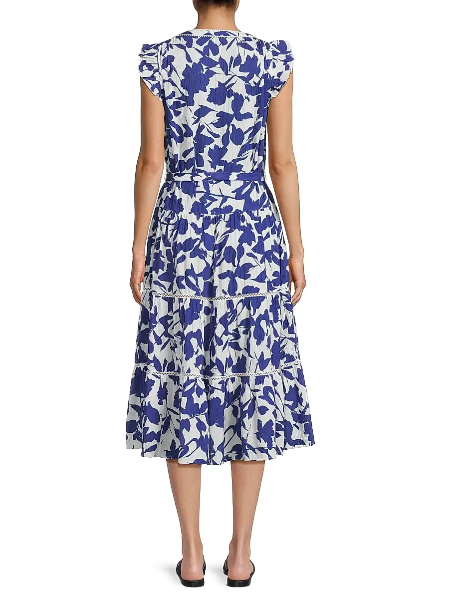 Change of Scenery Women's Emily Leaf Cotton Tie-Waist Shirtdress | Thumbnail 5 Change of Scenery Women's Emily Leaf Cotton Tie-Waist Shirtdress | Thumbnail 5