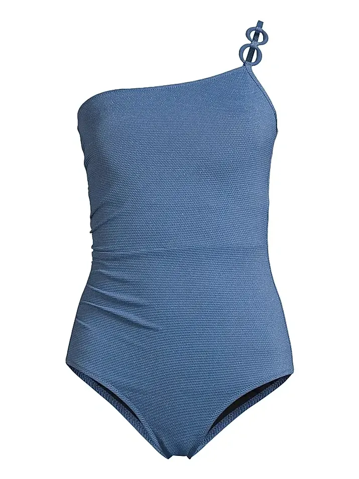 Women's Kara Metallic Piqué One-Piece Swimsuit Women's Kara Metallic Piqué One-Piece Swimsuit