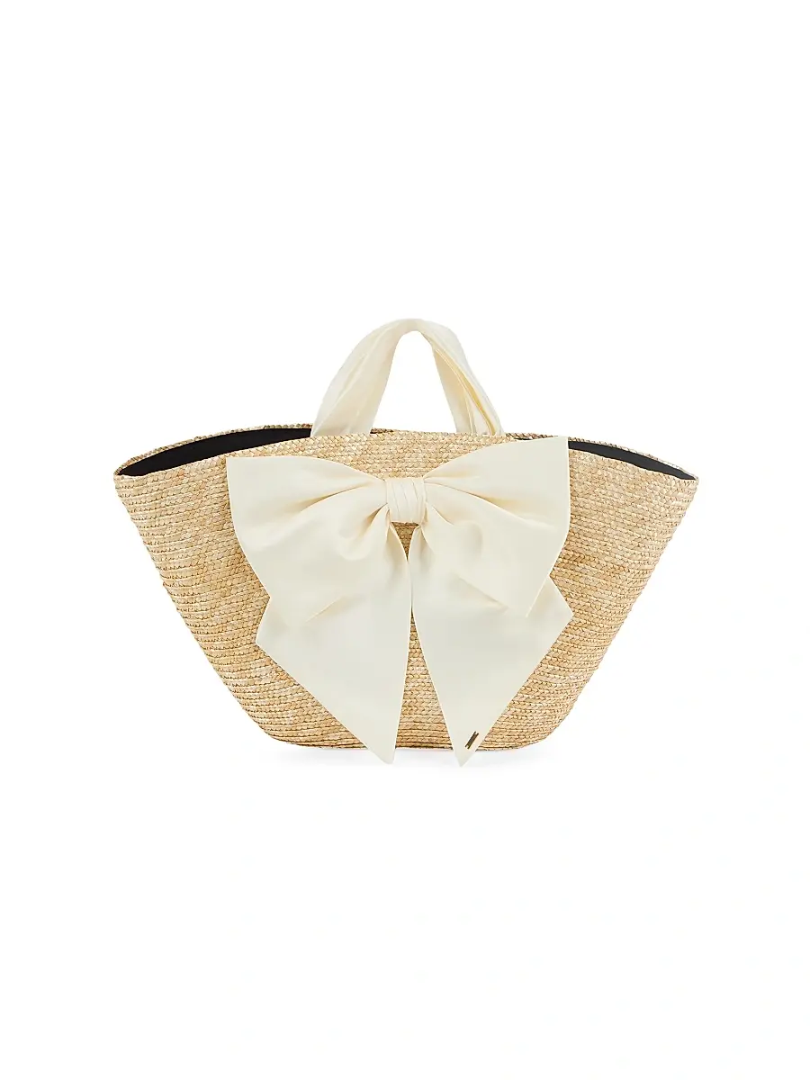 Eugenia Kim Women's Carlotta Straw Bow Tote Bag