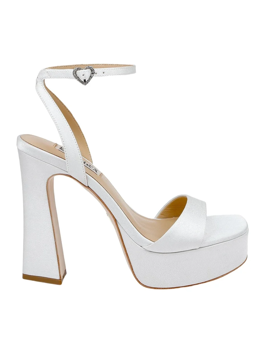 BADGLEY MISCHKA Women's Caia 125MM Satin Platform Sandals