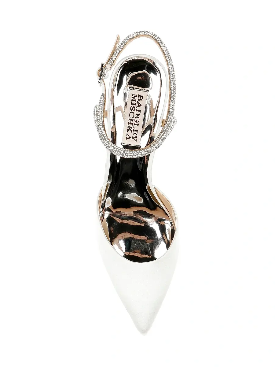 BADGLEY MISCHKA Women's Kamilah 80MM Embellished Satin Pumps | Thumbnail 5 BADGLEY MISCHKA Women's Kamilah 80MM Embellished Satin Pumps | Thumbnail 5