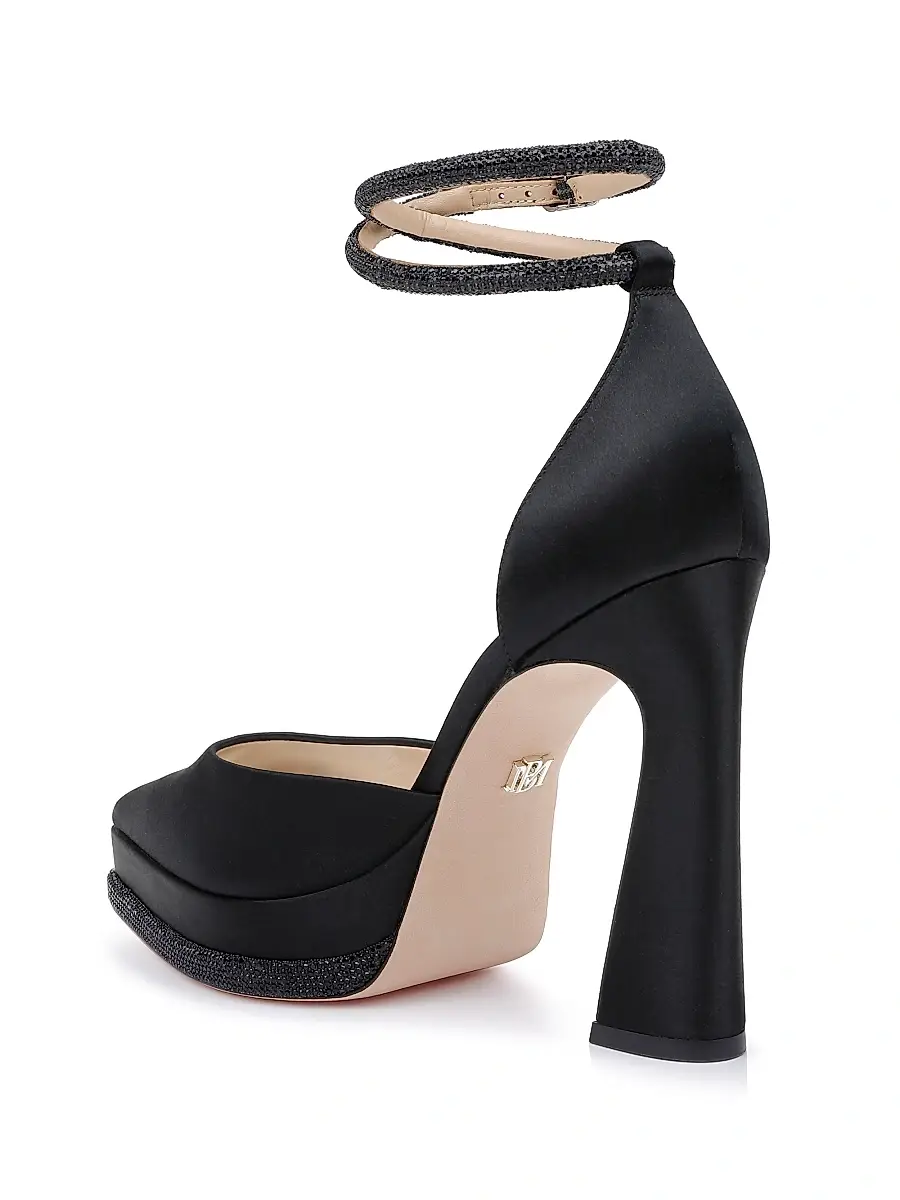 BADGLEY MISCHKA Women's Eliana 125MM Crystal-Embellished Satin Pumps | Thumbnail 3 BADGLEY MISCHKA Women's Eliana 125MM Crystal-Embellished Satin Pumps | Thumbnail 3