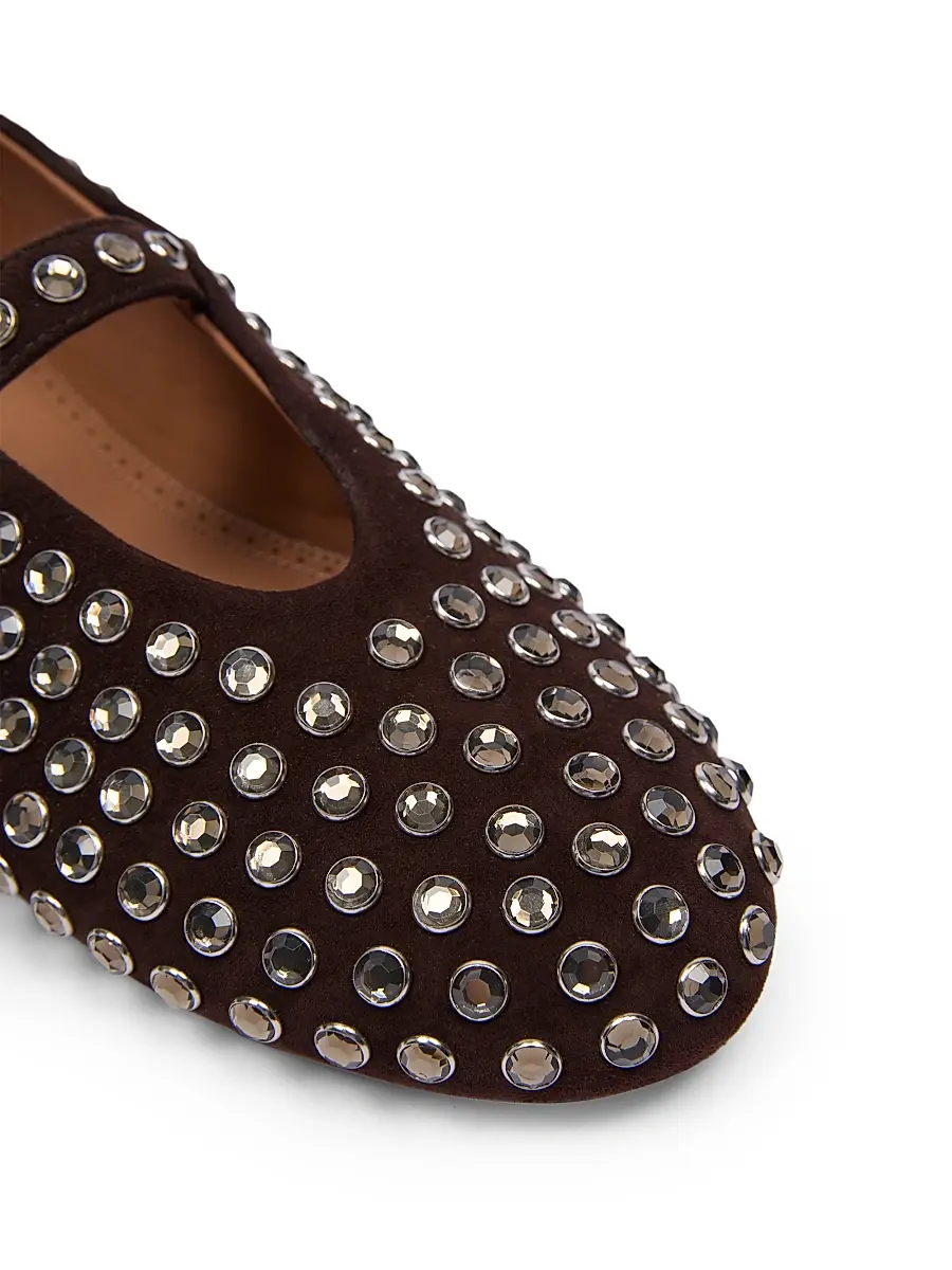Alaïa Women's Leather & Strass Ballet Flats | Thumbnail 6 Alaïa Women's Leather & Strass Ballet Flats | Thumbnail 6