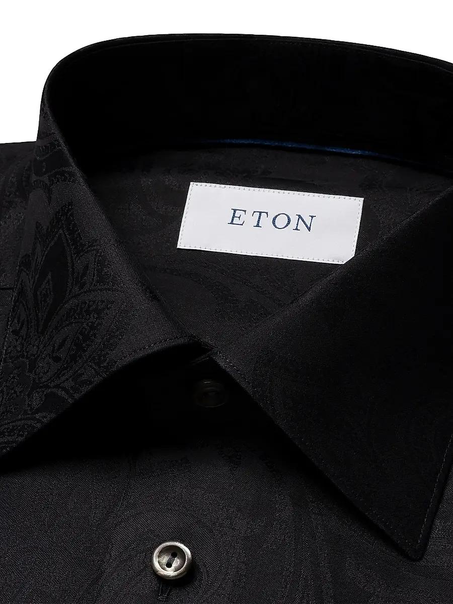 Eton Men's Contemporary-Fit Floral Jacquard Shirt | Thumbnail 3 Eton Men's Contemporary-Fit Floral Jacquard Shirt | Thumbnail 3