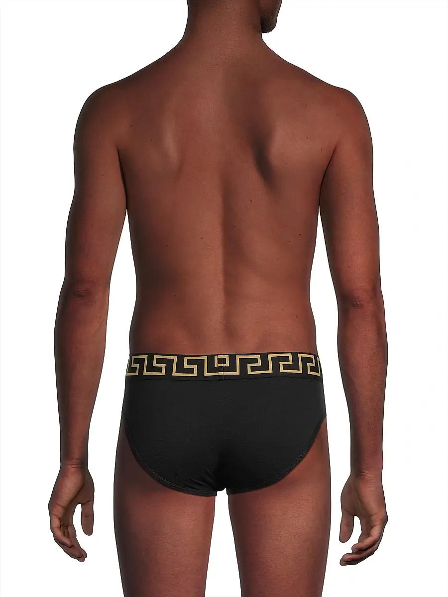 Versace Men's Logo Band Briefs 2-Pack | Thumbnail 5 Versace Men's Logo Band Briefs 2-Pack | Thumbnail 5