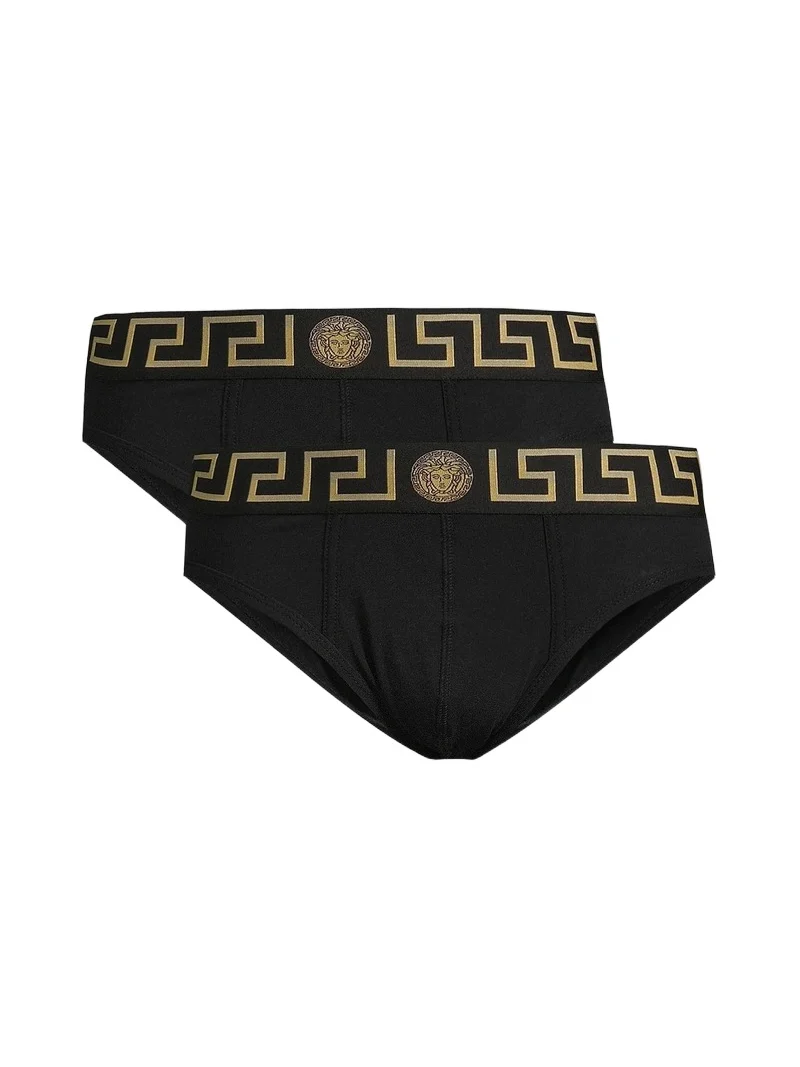 Versace Men's Logo Band Briefs 2-Pack