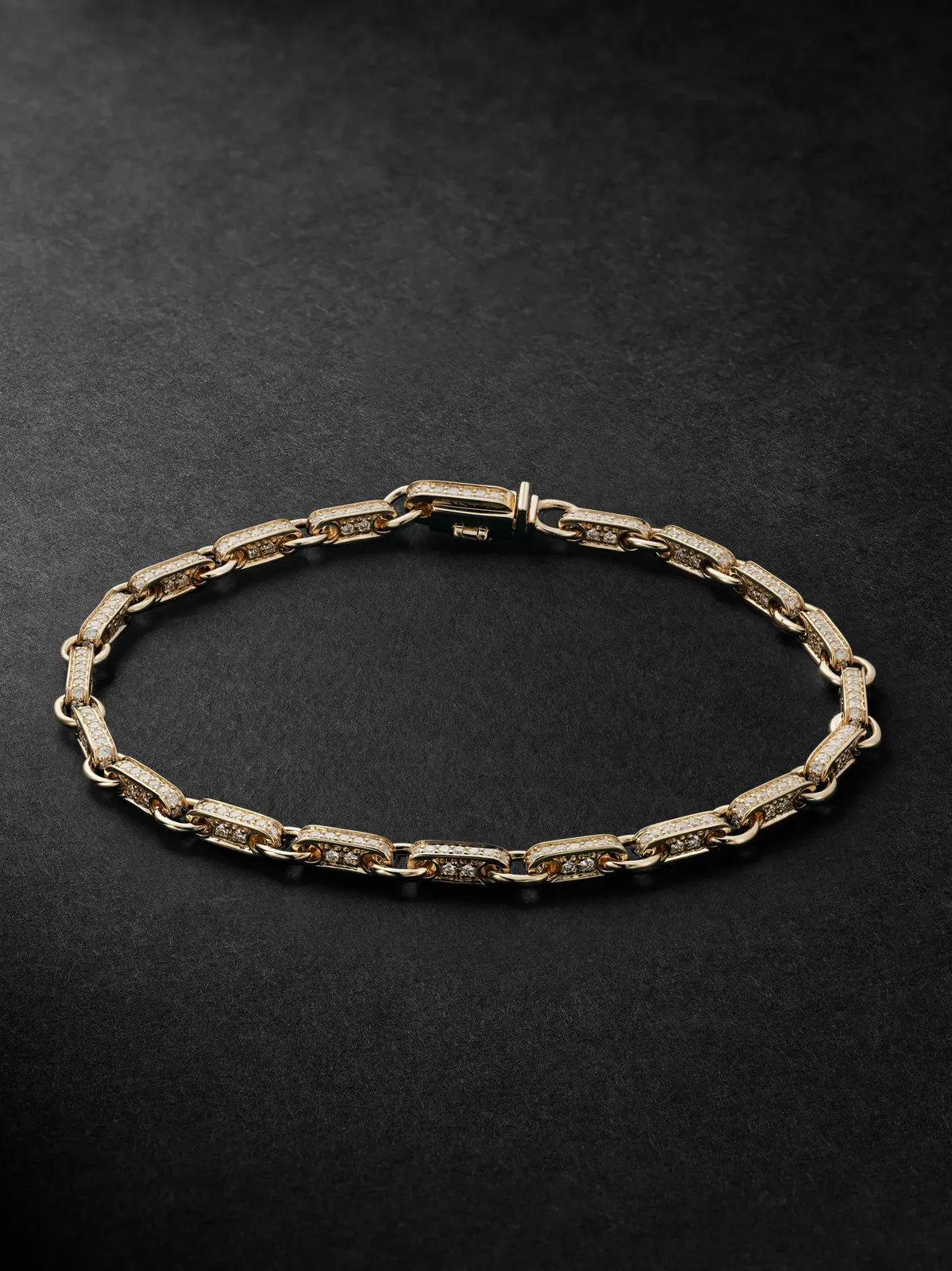 14-Karat Gold Diamond Bracelet - Men