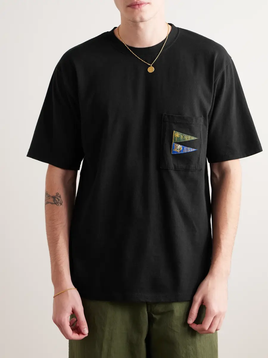 KAPITAL Logo-Appliquéd Cotton-Jersey T-Shirt - Men | Thumbnail 3