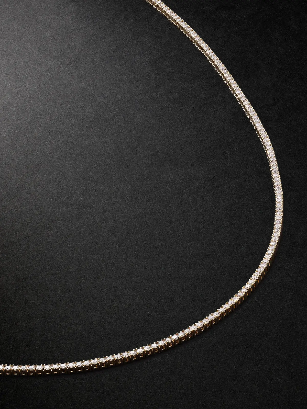 14-Karat Gold Diamond Tennis Necklace - Men