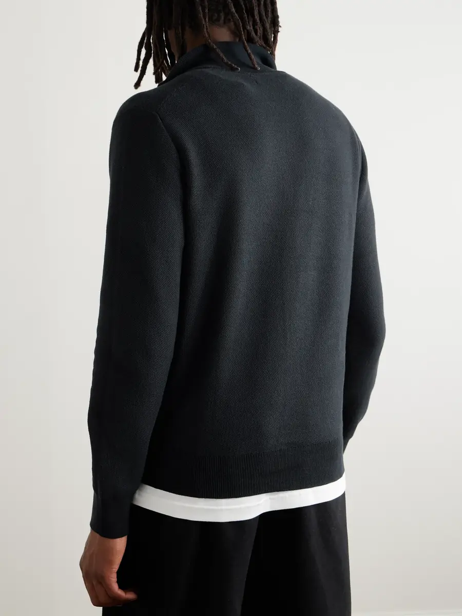 Polo Ralph Lauren Logo-Embroidered Honeycomb-Knit Cotton Half-Zip Sweater - Men | Thumbnail 3 Polo Ralph Lauren Logo-Embroidered Honeycomb-Knit Cotton Half-Zip Sweater - Men | Thumbnail 3