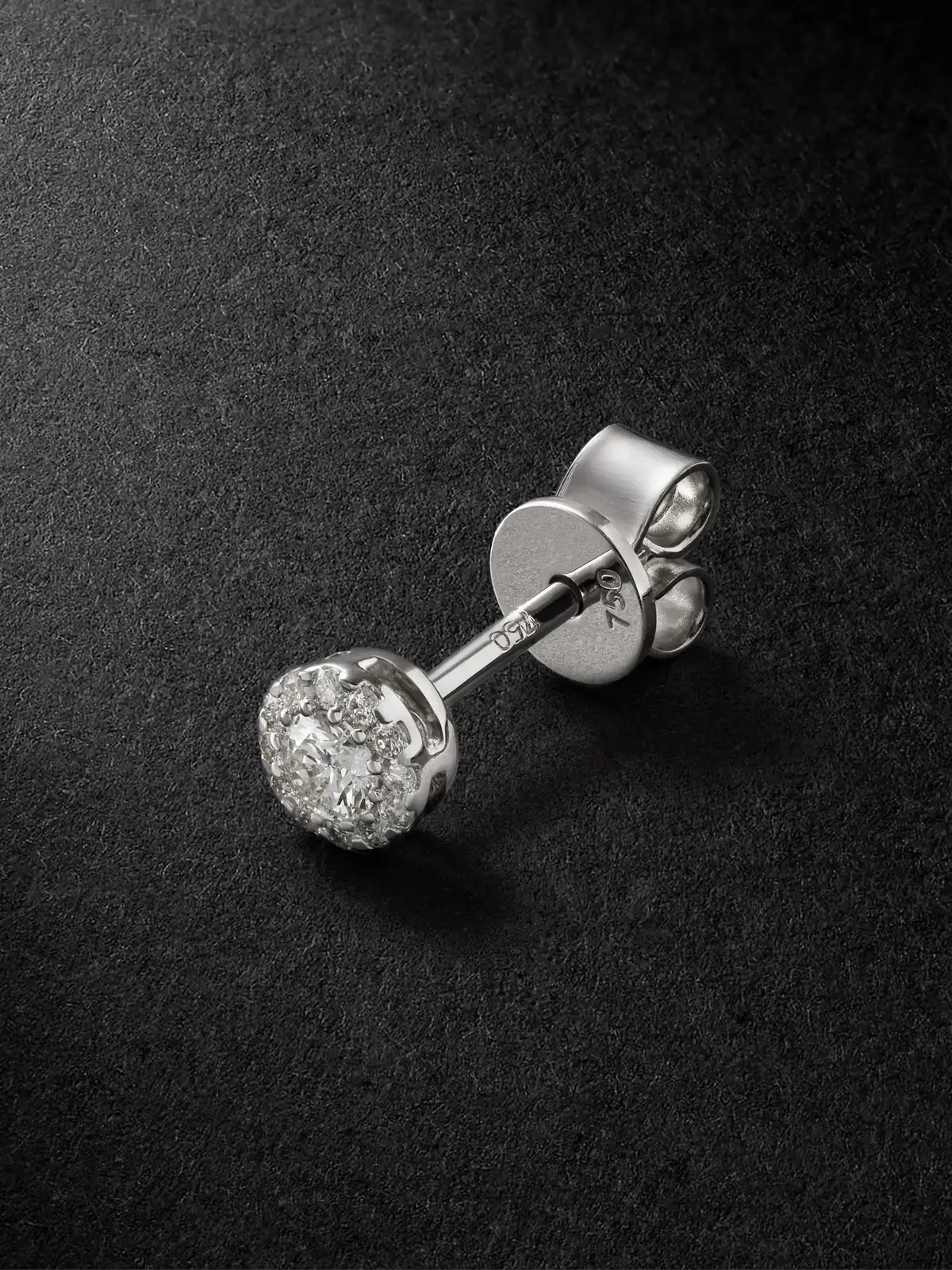 Greg Yuna 18-Karat White Gold Diamond Single Earring - Men