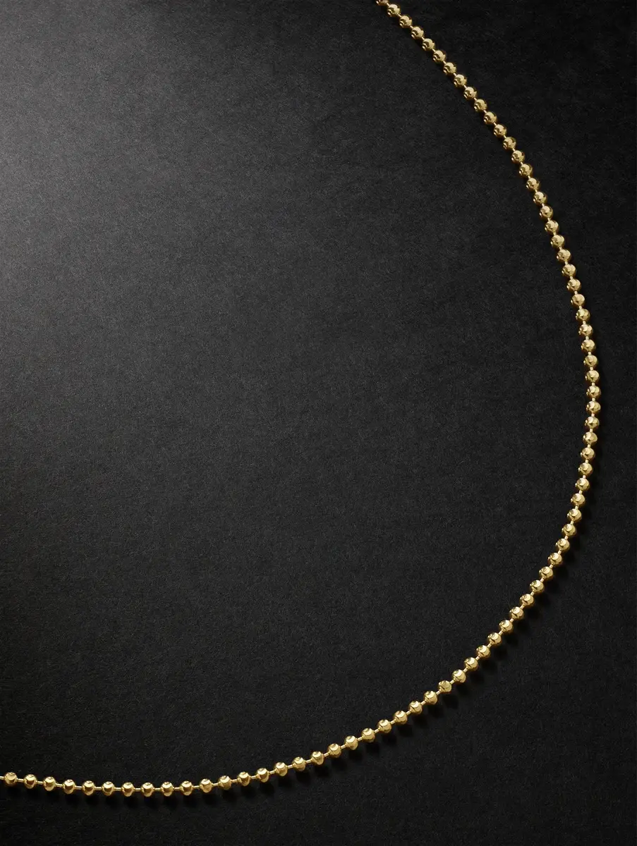 Alex Moss New York 20-inch 14-Karat Gold Ball Chain Necklace - Men | Image 1 Alex Moss New York 20-inch 14-Karat Gold Ball Chain Necklace - Men | Image 1