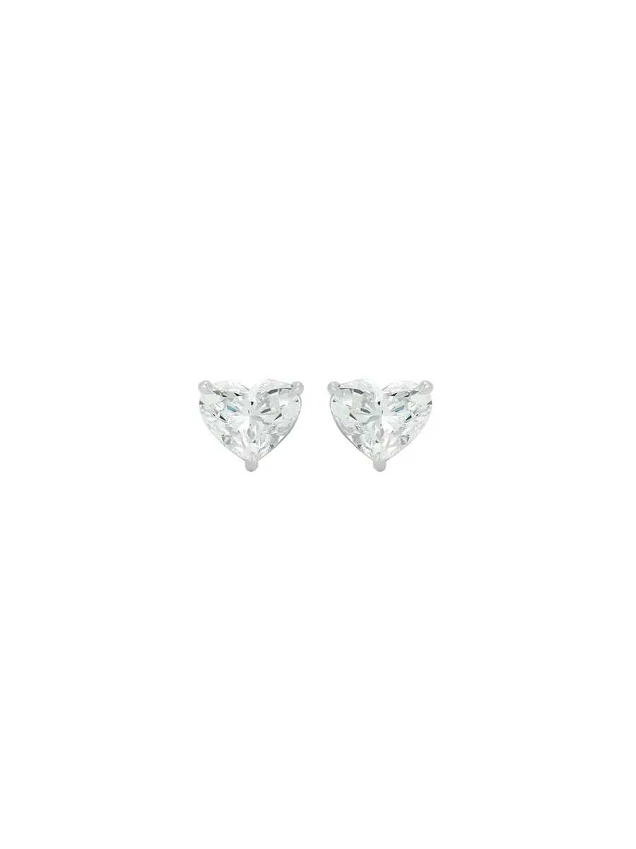 Wish Fine Jewelry 2.40ct Diamond 18K Gold Heart Shaped Stud Earrings | Image 1 Wish Fine Jewelry 2.40ct Diamond 18K Gold Heart Shaped Stud Earrings | Image 1