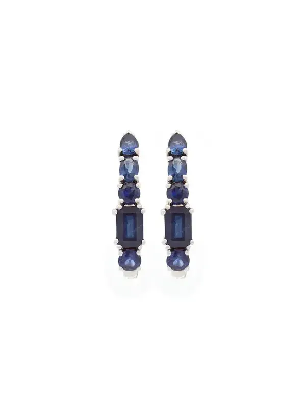 2.50ct Sapphire 18K Gold Climber Earrings 2.50ct Sapphire 18K Gold Climber Earrings